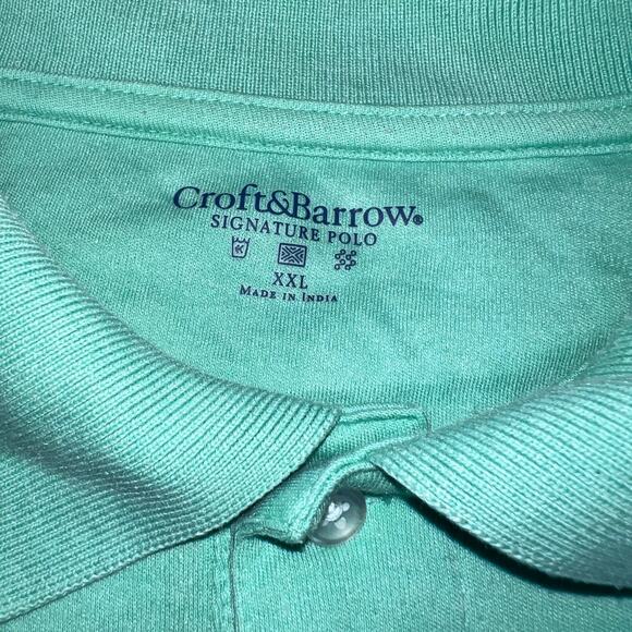 ✨Lot 2 Croft & Barrow Men Polo Shirts XXL Burgundy Green Short Sleeve Cotton - Picture 10 of 11